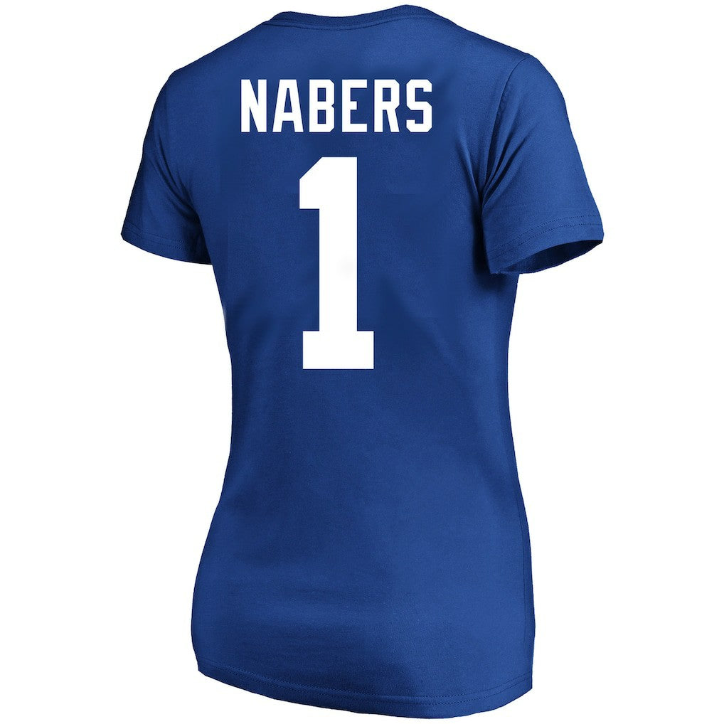 Malik Nabers New York Giants Women's Plus Size Name & Number T-Shirt Royal