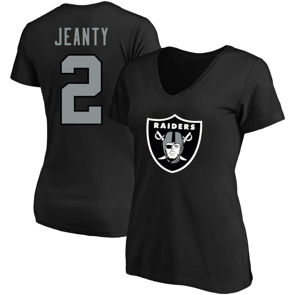 Ashton Jeanty Las Vegas Raiders Women's Plus Size Name & Number T-Shirt Black