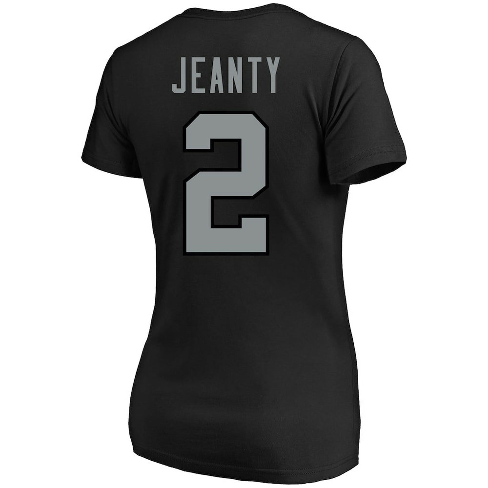 Ashton Jeanty Las Vegas Raiders Women's Plus Size Name & Number T-Shirt Black