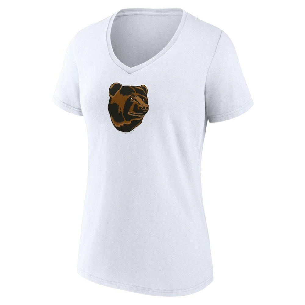 NHL Boston Bruins Women's Primary Logo V-Neck T-Shirt - White