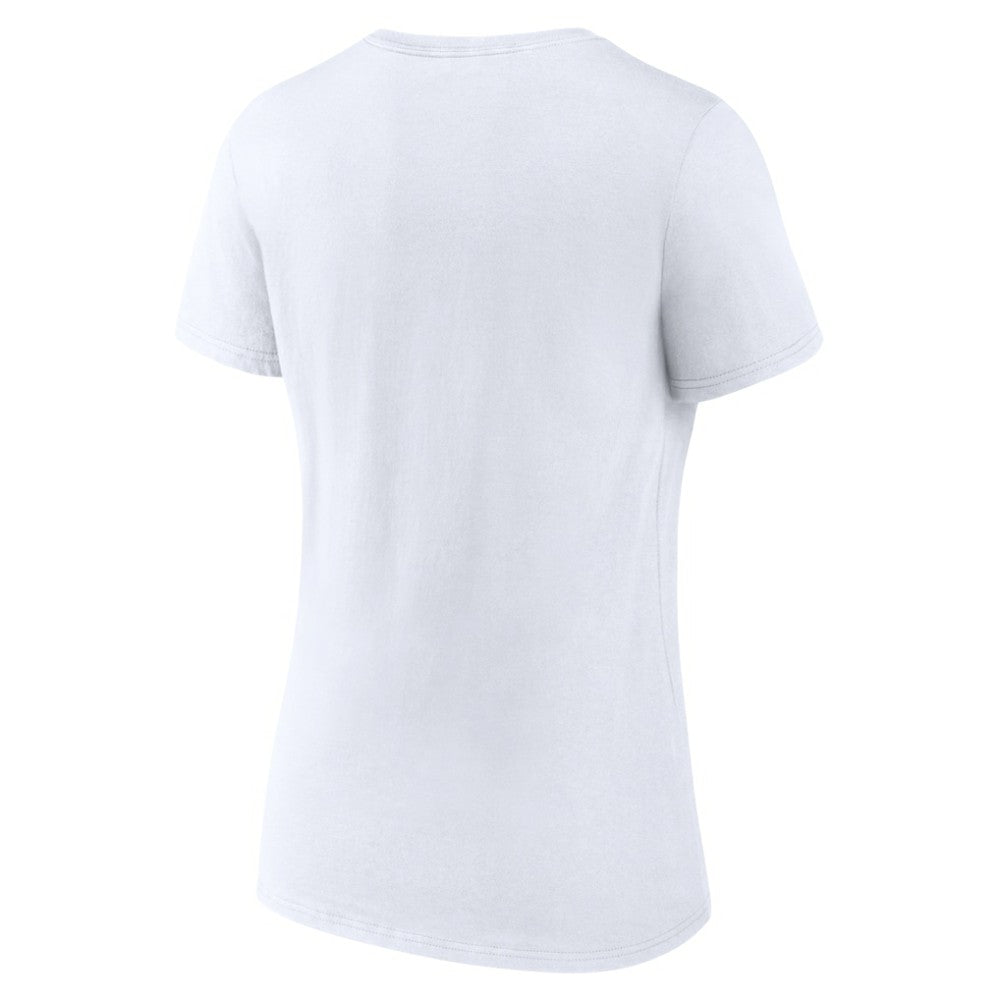 NHL Boston Bruins Women's Primary Logo V-Neck T-Shirt - White
