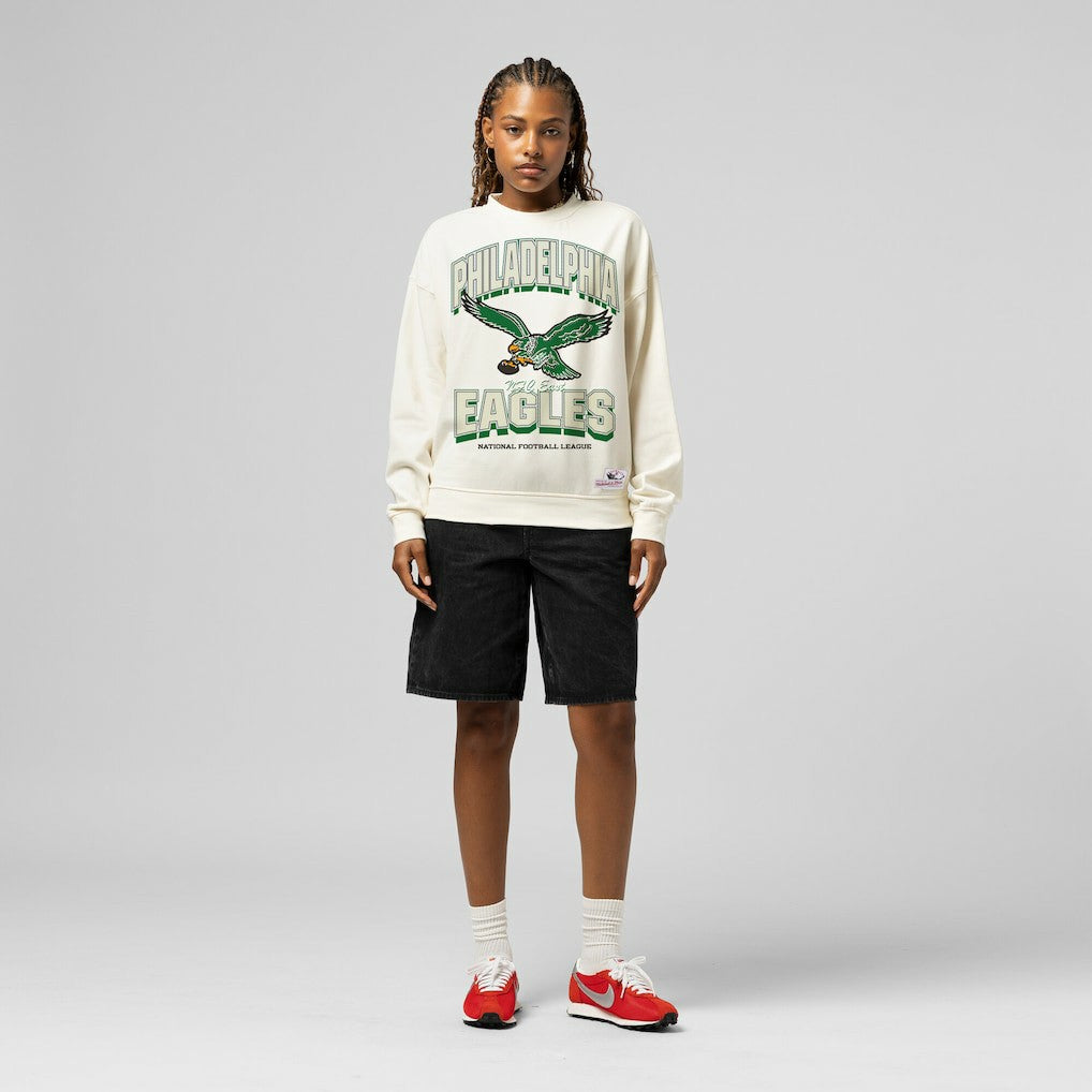 Philadelphia Eagles Women's Tonal Arch Sweatshirt Cream