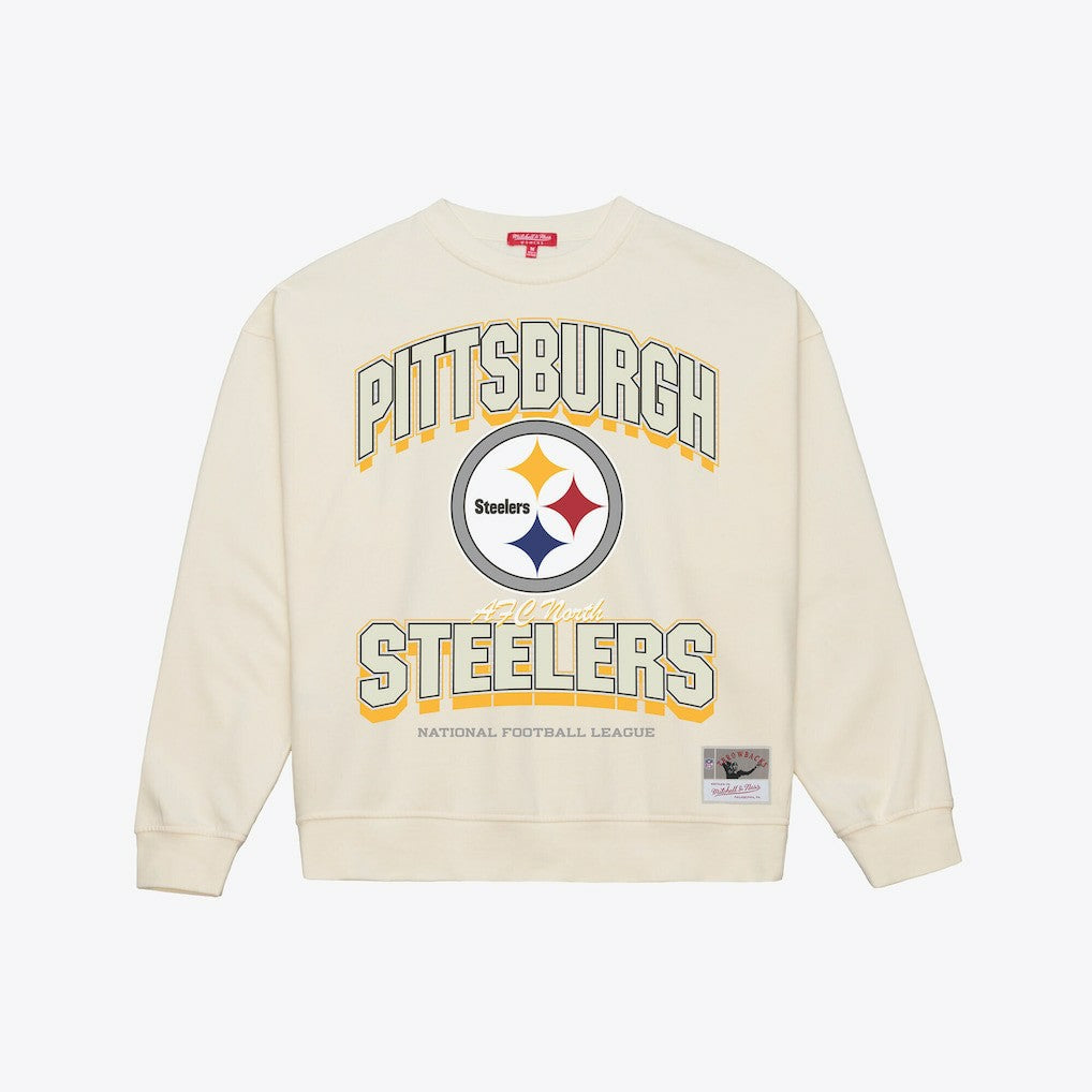 Pittsburgh Steelers Women's Tonal Arch Sweatshirt Cream