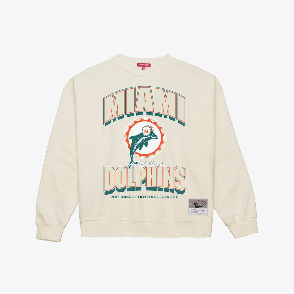 Miami Dolphins Women's Tonal Arch Sweatshirt Cream