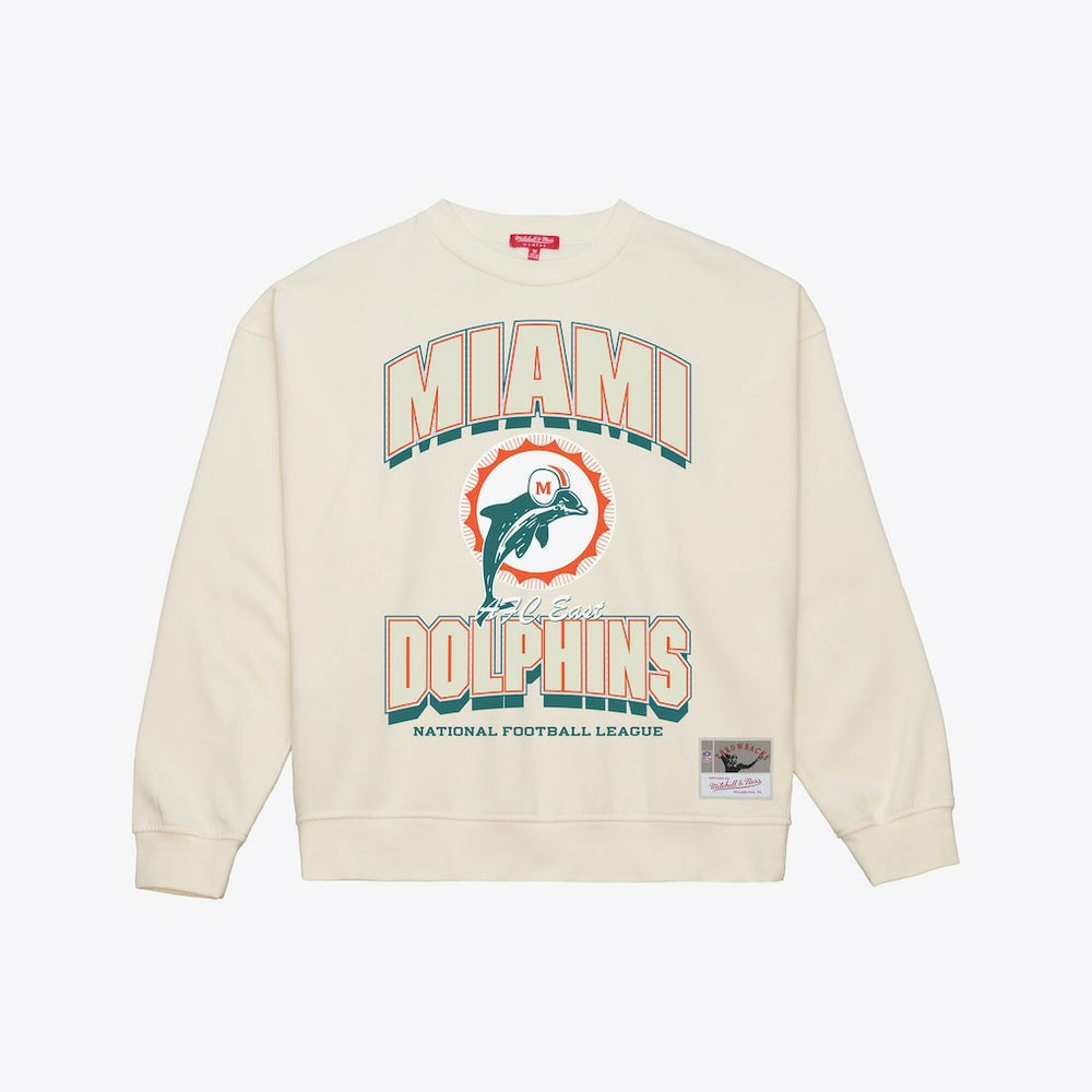 Miami Dolphins Women's Tonal Arch Sweatshirt Cream