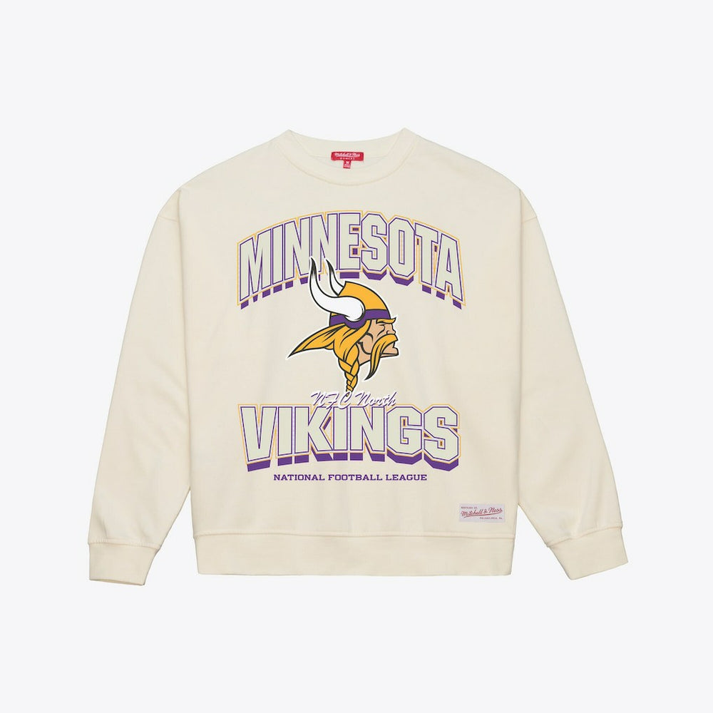 Minnesota Vikings Women's Tonal Arch Sweatshirt Cream