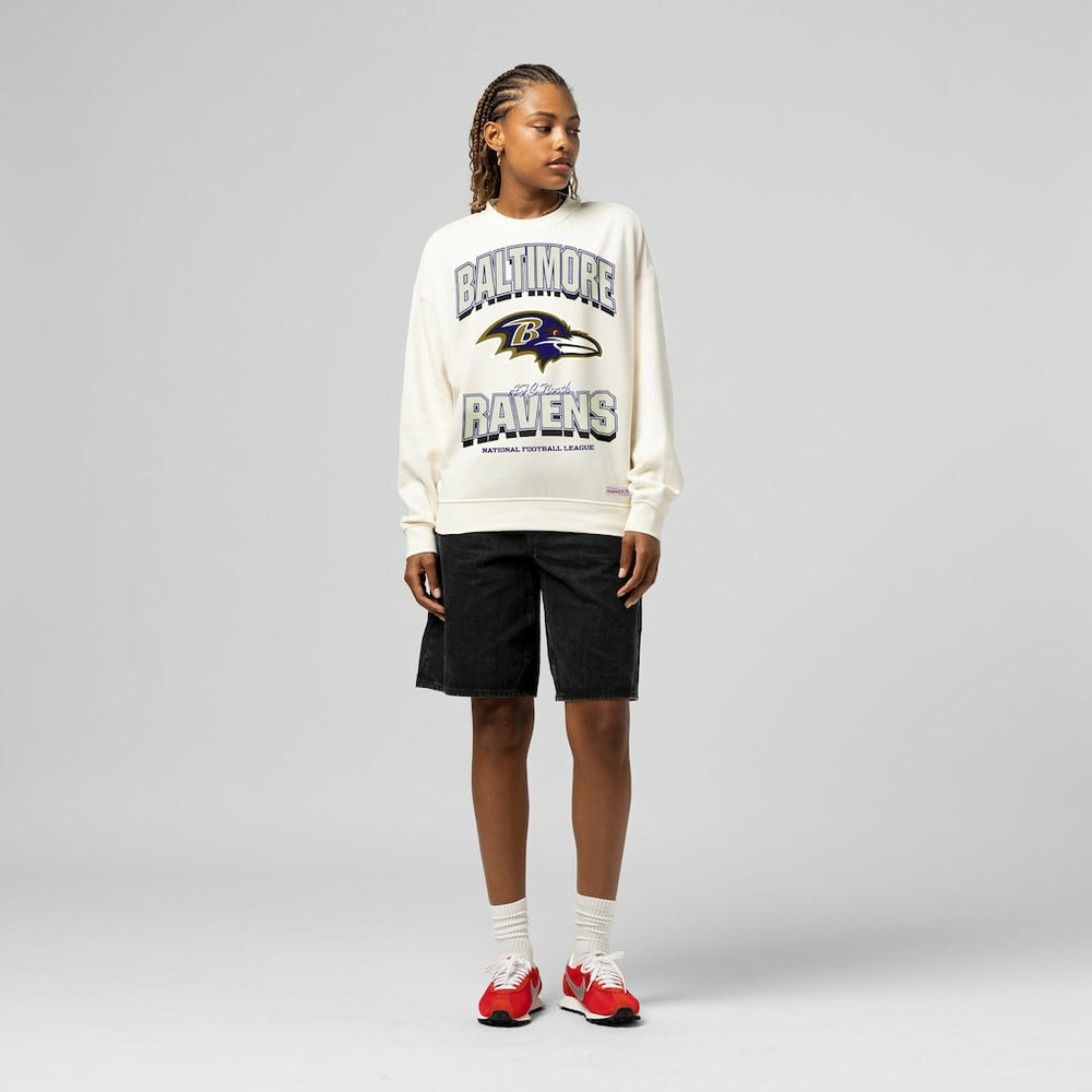 Baltimore Ravens Women's Tonal Arch Sweatshirt Cream
