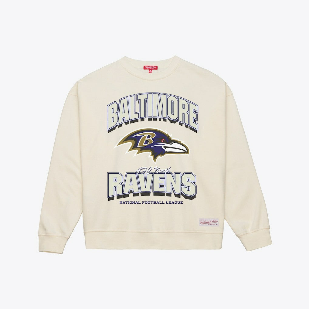 Baltimore Ravens Women's Tonal Arch Sweatshirt Cream