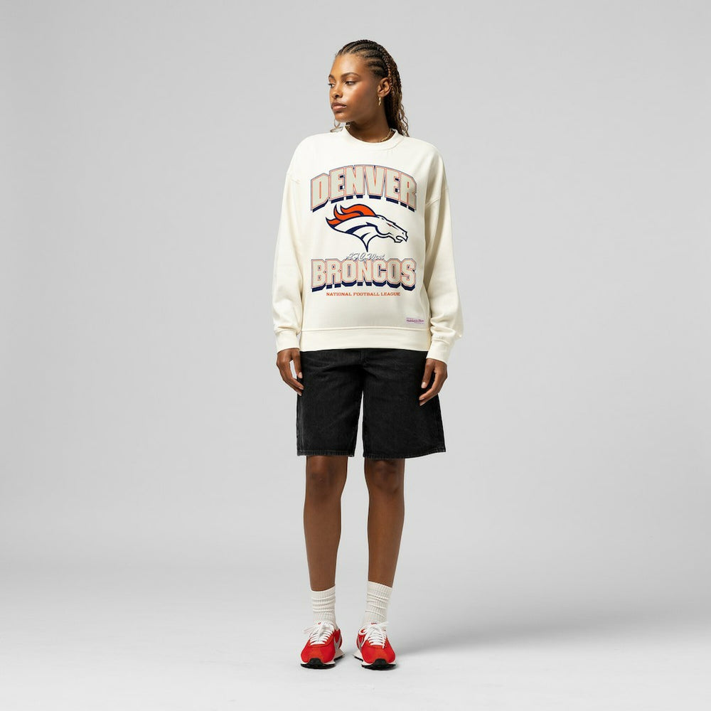 Denver Broncos Women's Tonal Arch Sweatshirt Cream