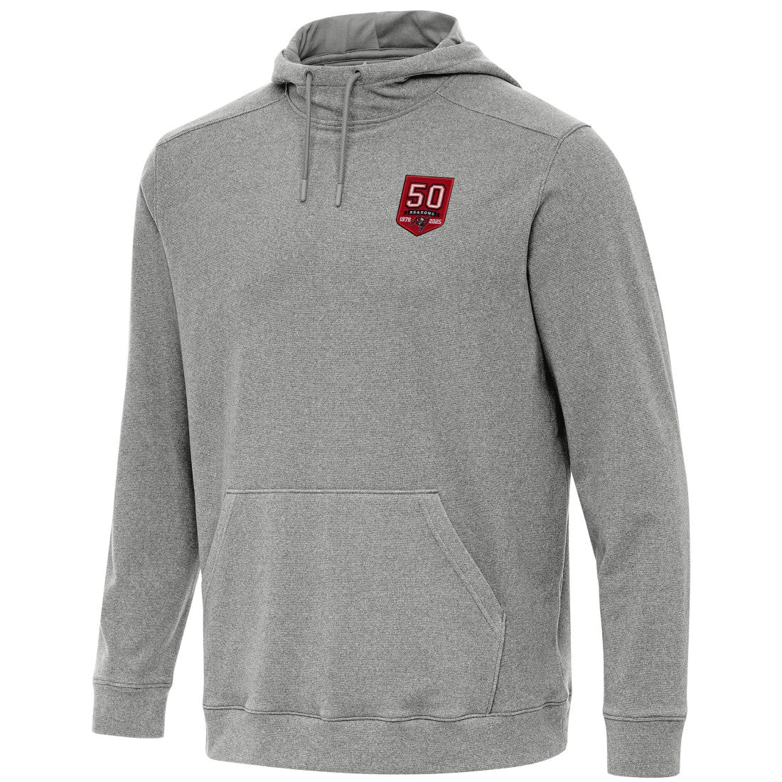 Tampa Bay Buccaneers Antigua 50th Season Cloud Hoodie Heather Black
