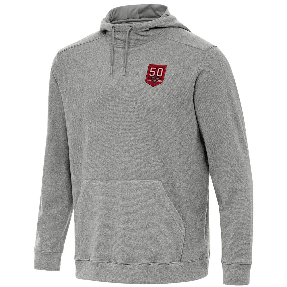Tampa Bay Buccaneers Antigua 50th Season Cloud Hoodie Heather Black