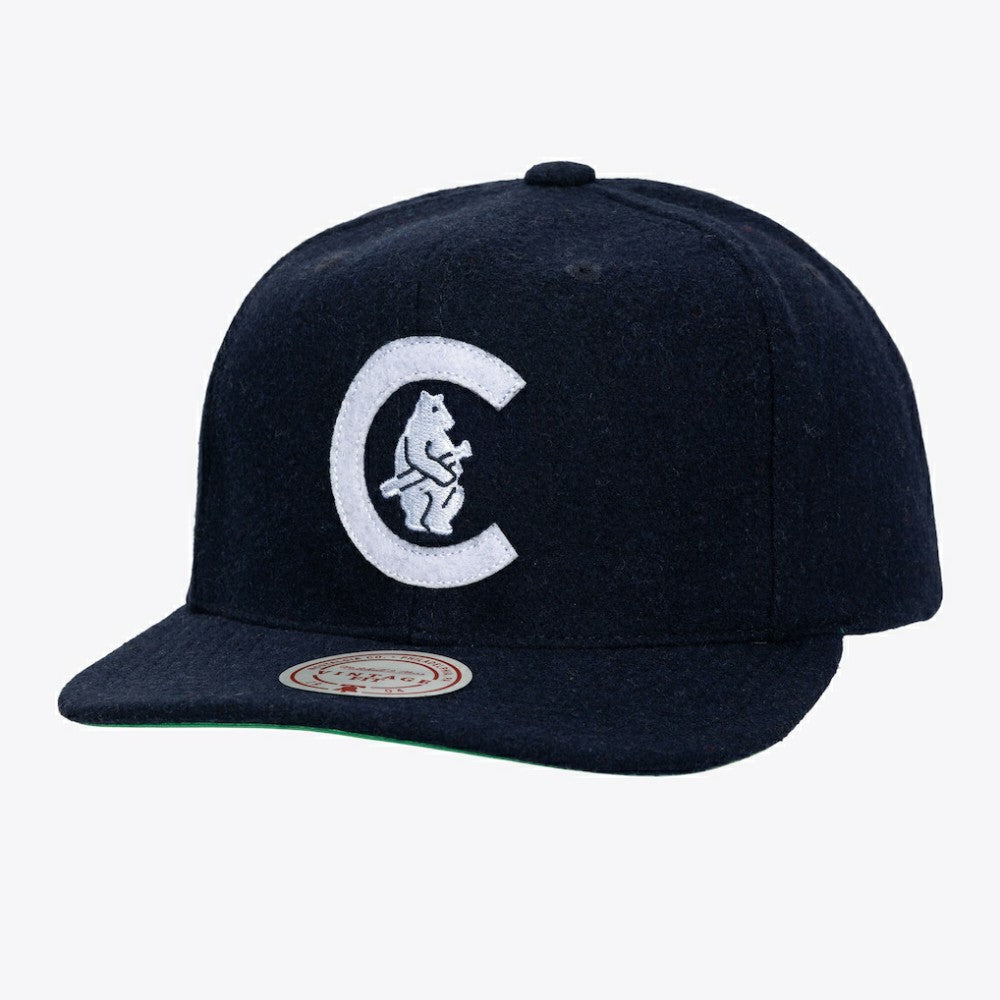 Chicago Cubs Unisex Vintage Fit Melton Wool Adjustable Hat - Navy Hats