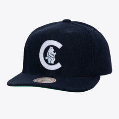 Chicago Cubs Unisex Vintage Fit Melton Wool Adjustable Hat - Navy Hats