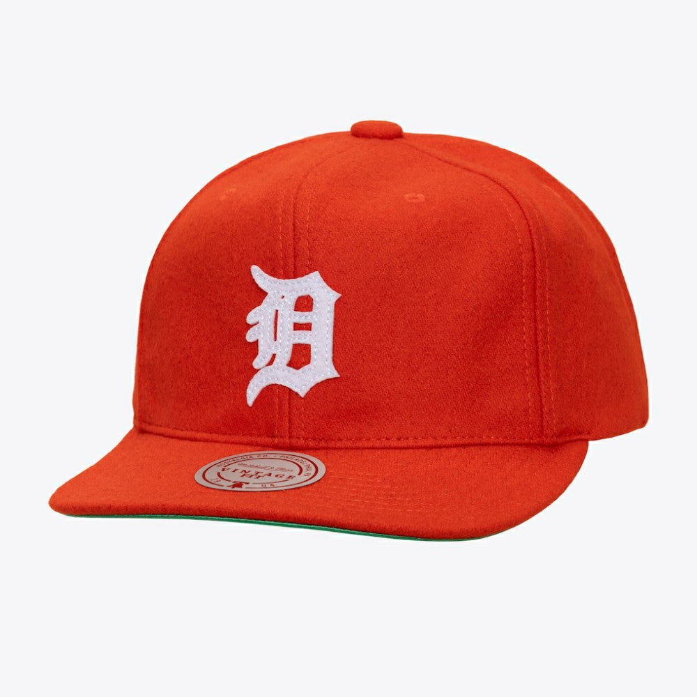 Detroit Tigers Unisex Vintage Fit Melton Wool Adjustable Hat - Orange Hats