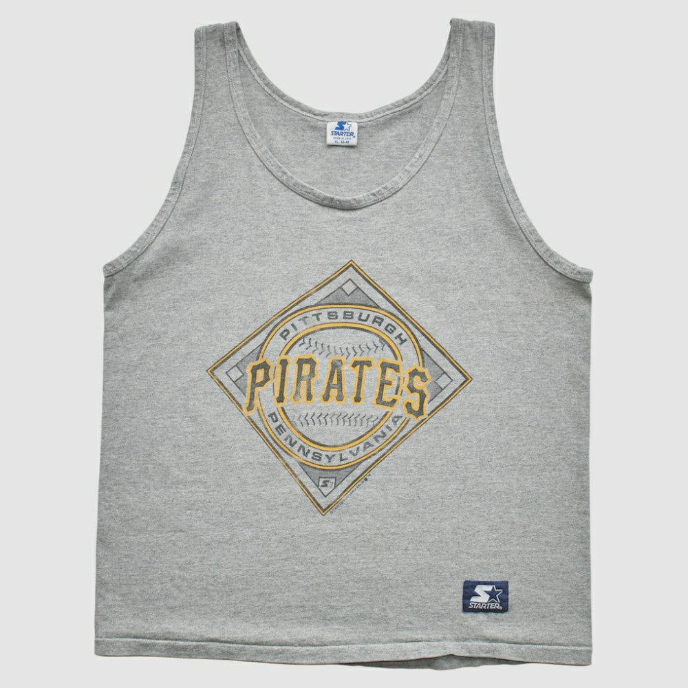 Pittsburgh Pirates Starter 1989 Tank - Gray - M By Fanatics Real Vintage Tanks