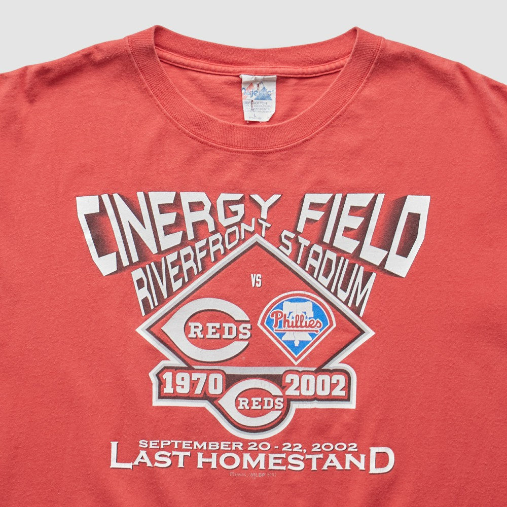 Cincinnati Reds 2002 T-Shirt - Red - M By Fanatics Real Vintage T-shirts