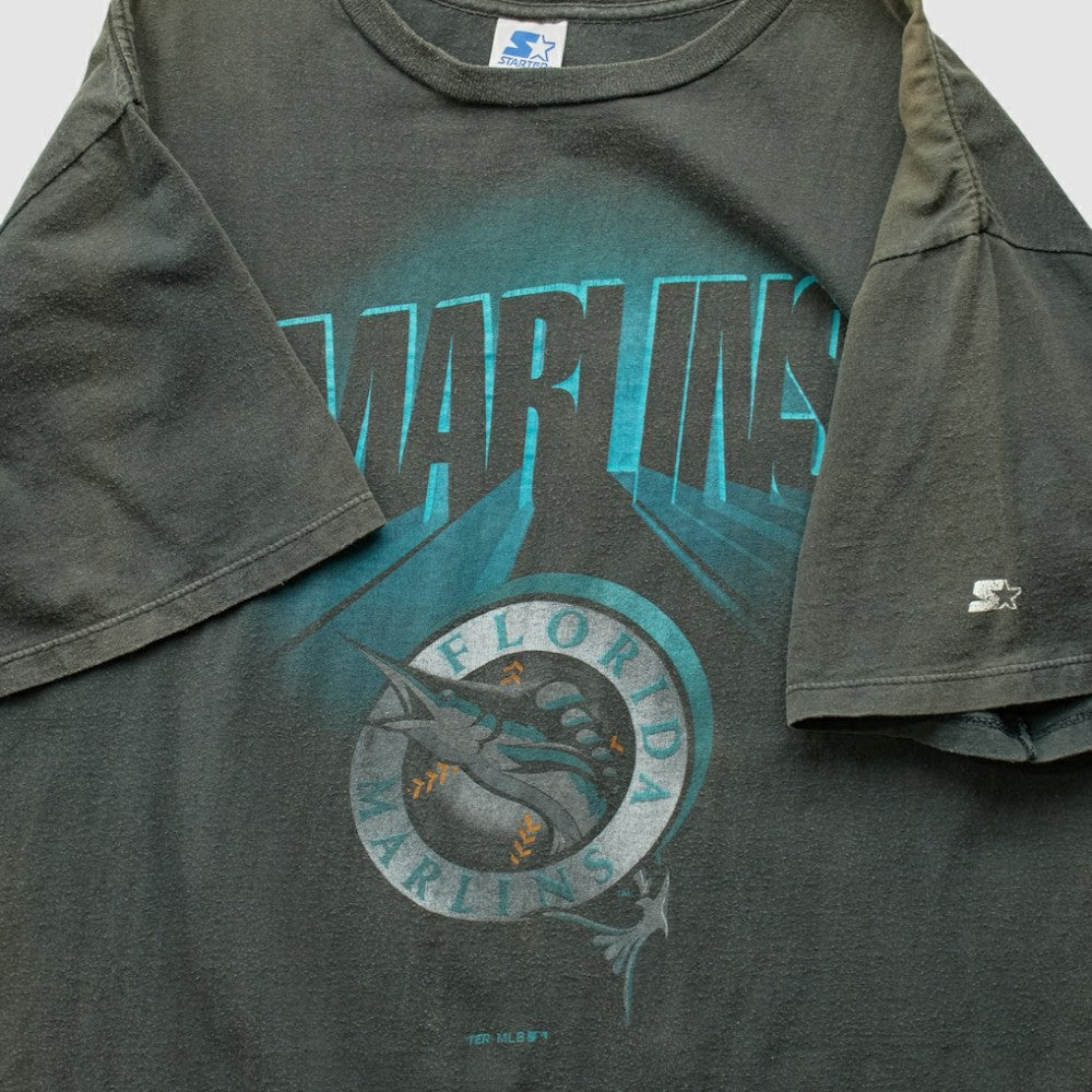 Miami Marlins Starter 90s T-Shirt - Black - 2XL By Fanatics Real Vintage T-shirts