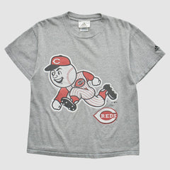 Cincinnati Reds Adidas 2000s T-Shirt - Gray - S By Fanatics Real Vintage T-shirts