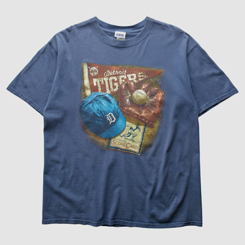 Detroit Tigers 2000s T-Shirt - Blue - L By Fanatics Real Vintage T-shirts