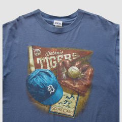 Detroit Tigers 2000s T-Shirt - Blue - L By Fanatics Real Vintage T-shirts