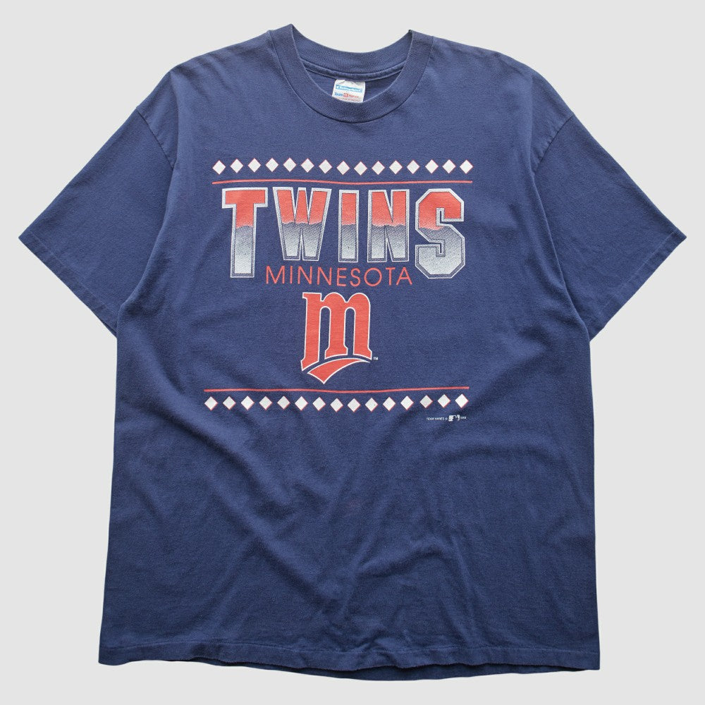 Minnesota Twins Hanes 1993 T-Shirt - Blue - XL By Fanatics Real Vintage T-shirts