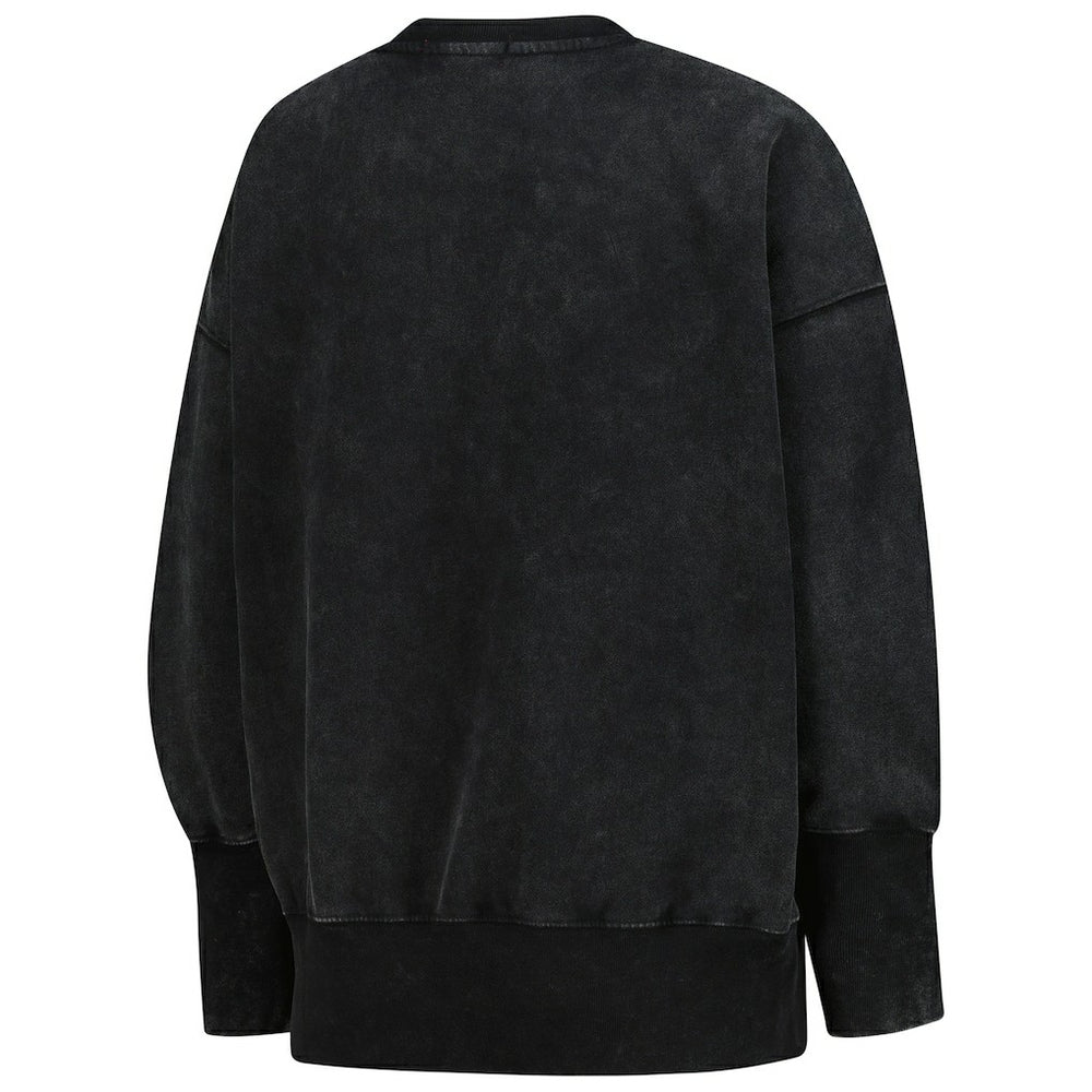 Dallas Cowboys Women's Delineate Mineral Wash Crewneck Sweatshirt Black