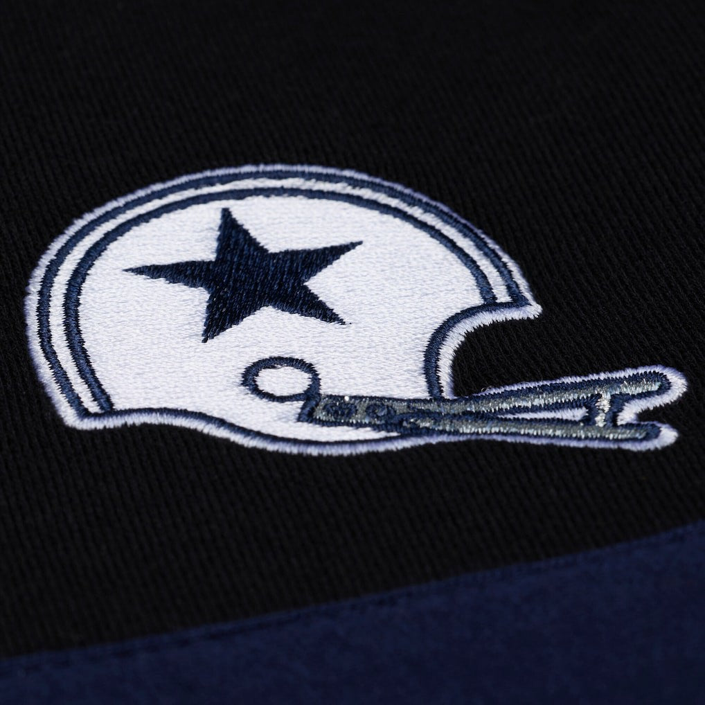 Dallas Cowboys Women's Cropped Long Sleeve Rugby Polo Black