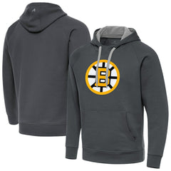 NHL Boston Bruins Antigua Victory Pullover Hoodie - Charcoal