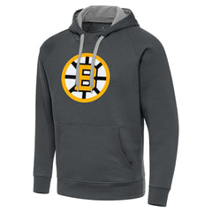 NHL Boston Bruins Antigua Victory Pullover Hoodie - Charcoal