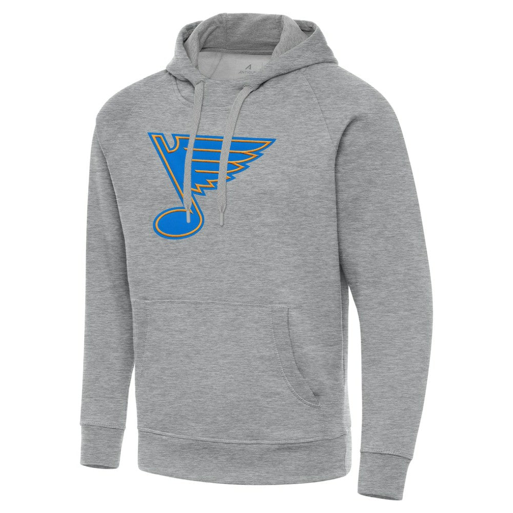 NHL St. Louis Blues Antigua Victory Pullover Hoodie - Heather Gray