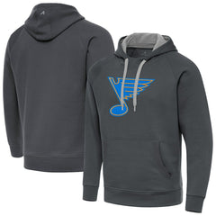 NHL St. Louis Blues Antigua Victory Pullover Hoodie - Charcoal