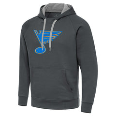 NHL St. Louis Blues Antigua Victory Pullover Hoodie - Charcoal