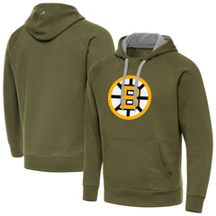 NHL Boston Bruins Antigua Victory Pullover Hoodie - Olive