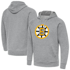 NHL Boston Bruins Antigua Victory Pullover Hoodie - Heather Gray