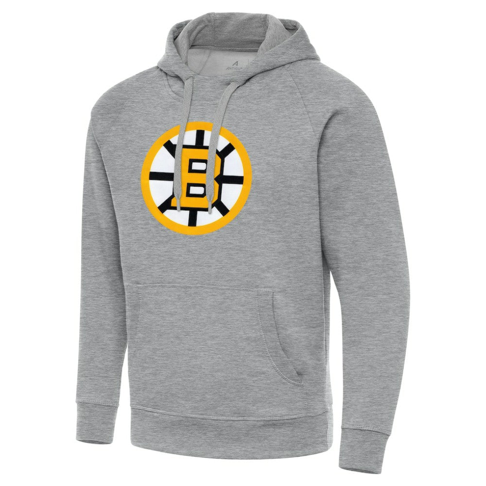 NHL Boston Bruins Antigua Victory Pullover Hoodie - Heather Gray