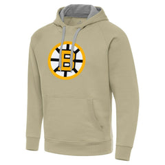 NHL Boston Bruins Antigua Victory Pullover Hoodie - Khaki