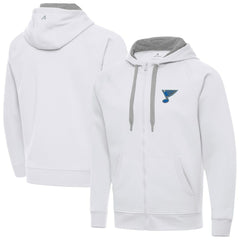 NHL St. Louis Blues Antigua Victory Full-Zip Hoodie - White