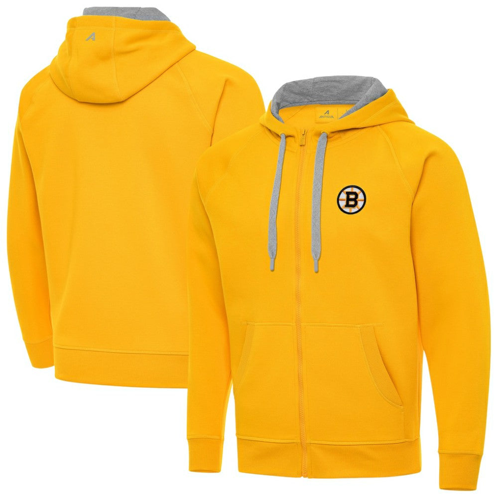 NHL Boston Bruins Antigua Victory Full-Zip Hoodie - Gold
