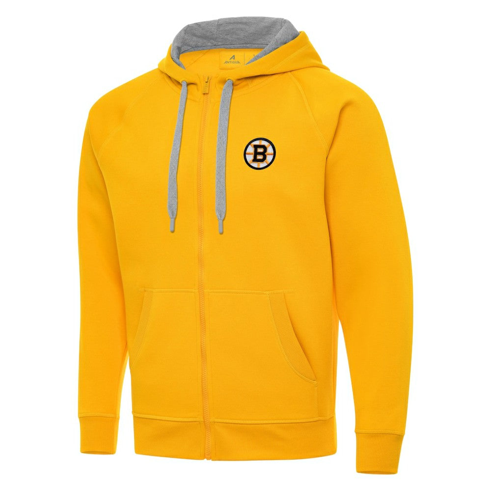 NHL Boston Bruins Antigua Victory Full-Zip Hoodie - Gold