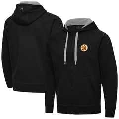 NHL Boston Bruins Antigua Victory Full-Zip Hoodie - Black