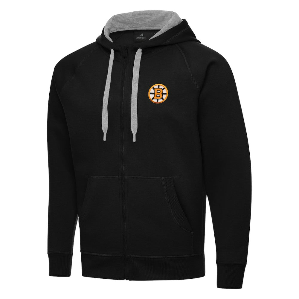 NHL Boston Bruins Antigua Victory Full-Zip Hoodie - Black