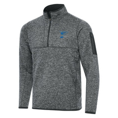 NHL St. Louis Blues Antigua Fortune Quarter-Zip Pullover Jacket - Heather Gray