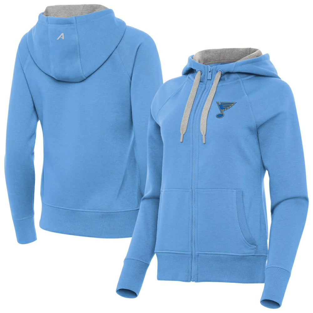 NHL St. Louis Blues Antigua Women's Victory Full-Zip Hoodie - Blue