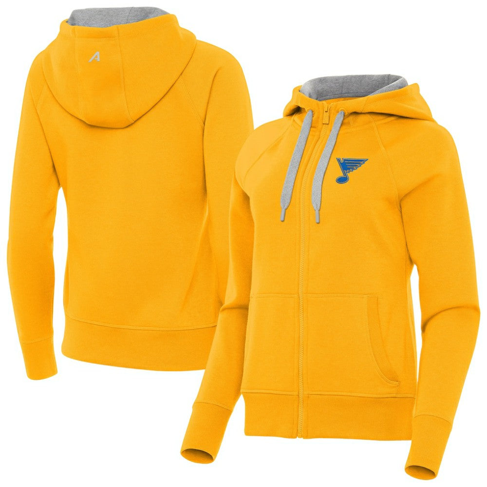 NHL St. Louis Blues Antigua Women's Victory Full-Zip Hoodie - Gold