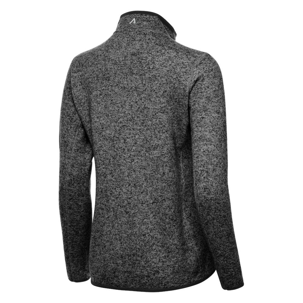 NHL Boston Bruins Antigua Women's Fortune Half-Zip Pullover - Heather Black