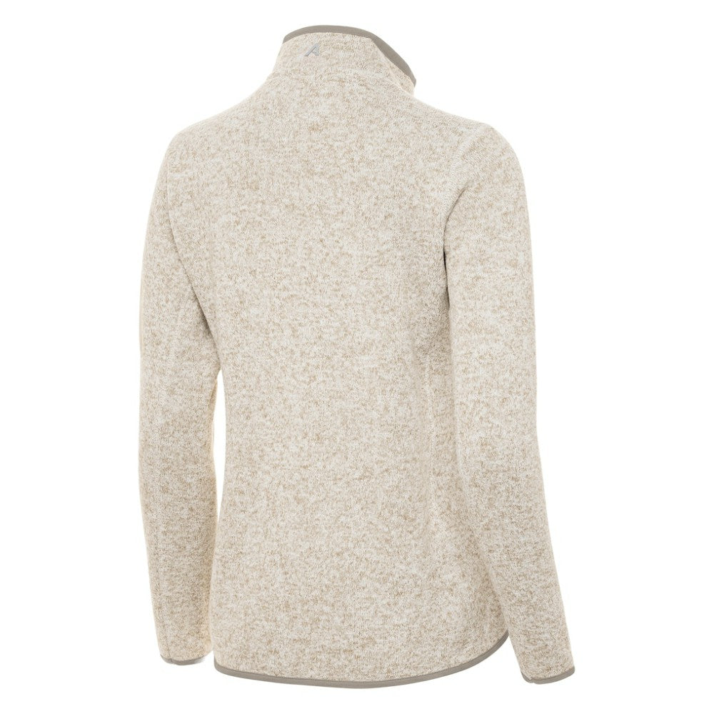 NHL Boston Bruins Antigua Women's Fortune Half-Zip Pullover - Oatmeal
