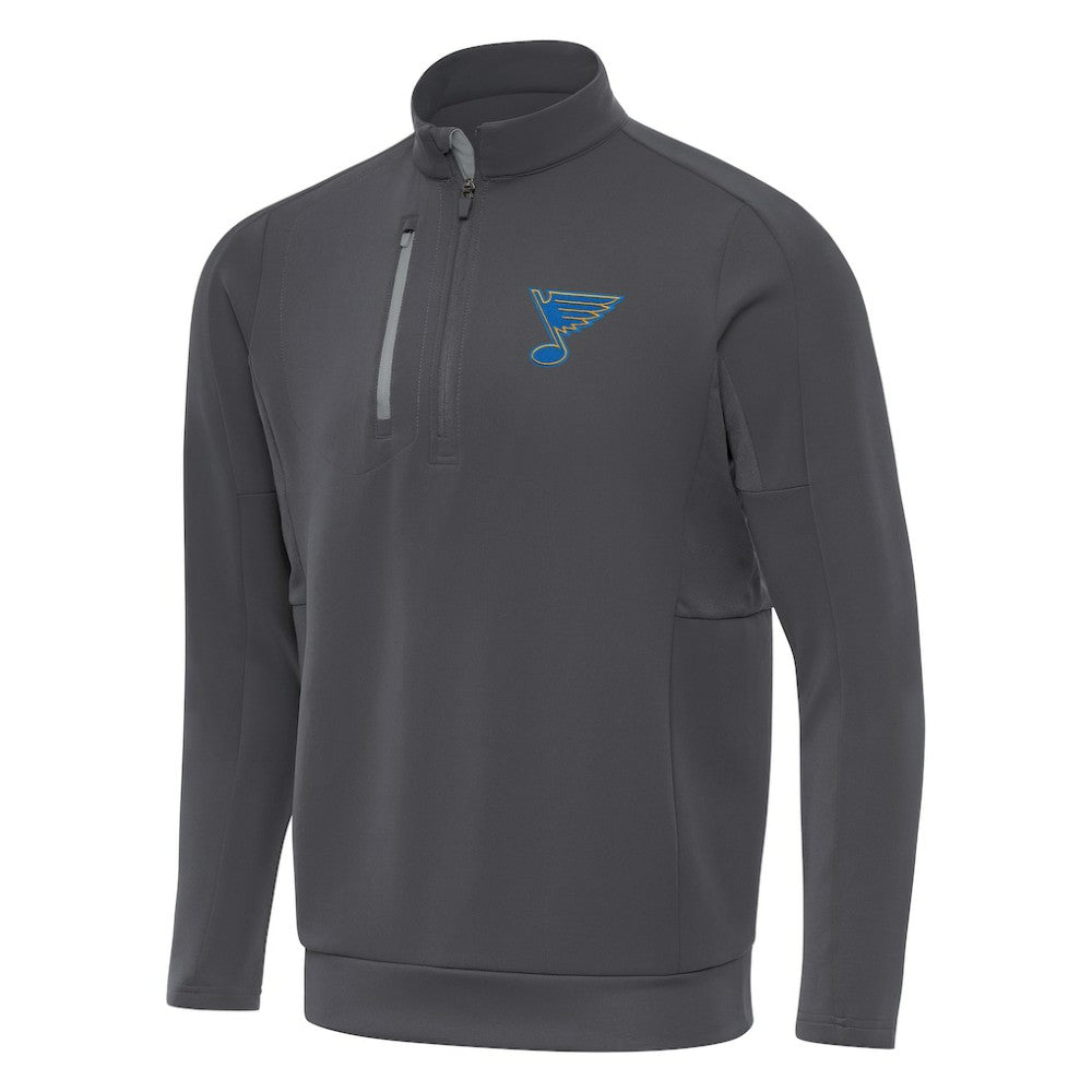 NHL St. Louis Blues Antigua Generation Quarter-Zip Pullover Top - Pewter