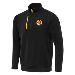NHL Boston Bruins Antigua Generation Quarter-Zip Pullover Top - Black