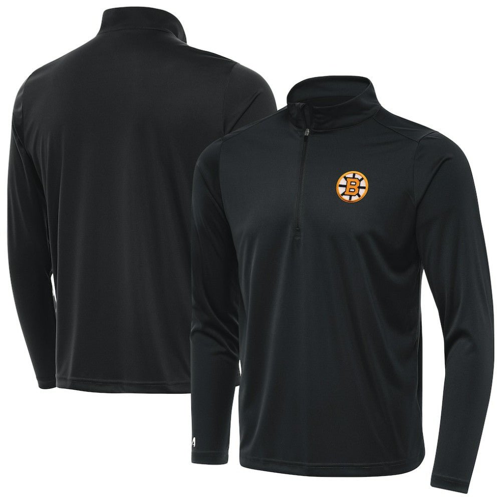 NHL Boston Bruins Antigua Tribute Lightweight Quarter-Zip Pullover - Gray