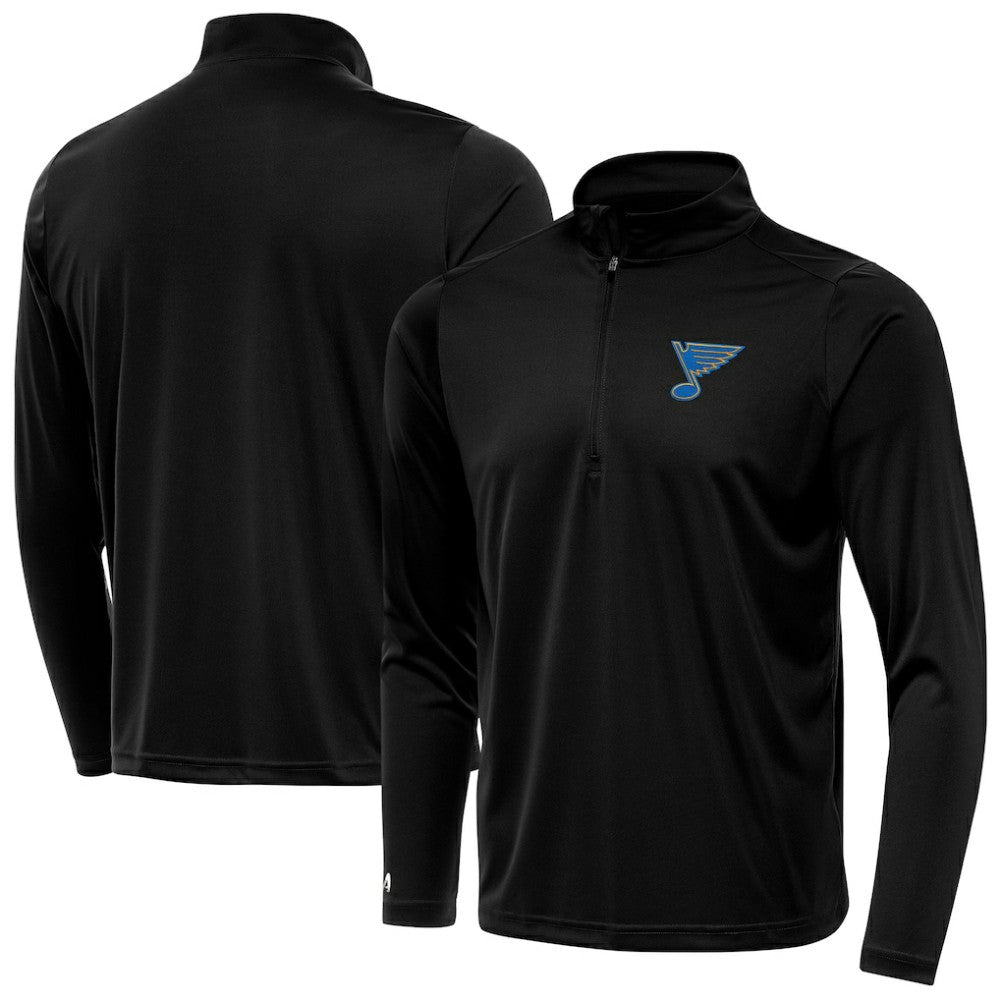 NHL St. Louis Blues Antigua Tribute Lightweight Quarter-Zip Pullover - Black